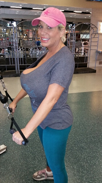 Claudia Marie in the gym on July 10 2015
