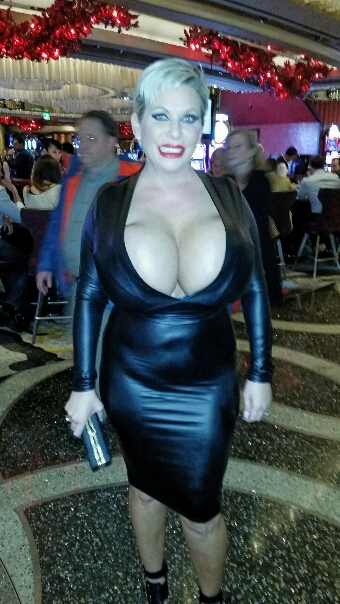 Giant fake tits on Las Vegas Strip
