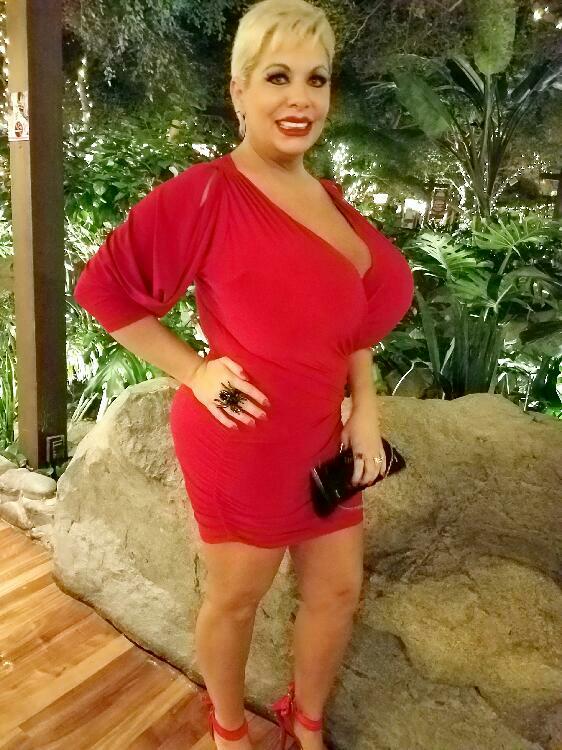 Big tit Claudia Marie tight red dress