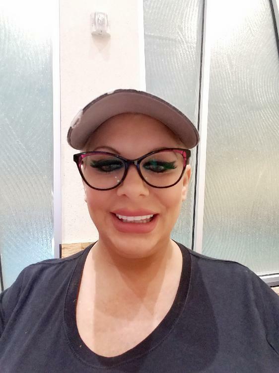 Claudia Marie with glasses on