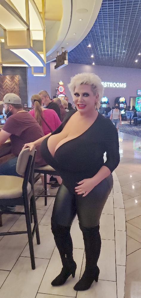 Huge fake tit prostitute at The Strat