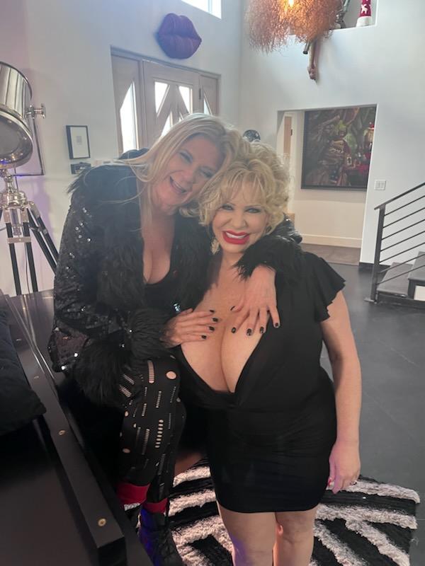 Porn actresses Ginger Lynn and Claudia Marie